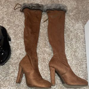 Over the knee high heels